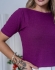Blusa Canoa Manga Curta - Fuscia