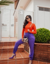 Blusa Básica Gola Alta - Laranja