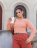Blusa Lurex Gola Canoa - Pêssego