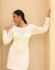 Blusa Pontão Gola Canelada - Off White