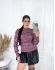 Blusa Mesclada Gola Alta - Cereja