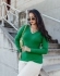Blusa Básica V - Verde Bandeira