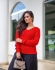 Blusa Pérola Decote V - Vermelho