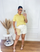 Blusa Polo - Amarelo Manteiga