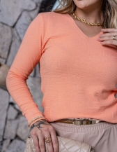 Blusa Básica V - Pêssego