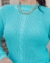 Cropped Gola Alta Trança - Azul Turquesa