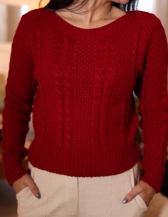 Blusa Links Trança - Vermelho