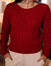 Blusa Links Trança - Vermelho
