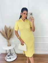 Vestido Polo - Amarelo Manteiga