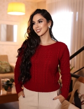 Blusa Links Trança - Vermelho