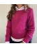 Blusa Pontão Gola Canelada - Fucsia
