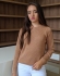 Blusa Lurex Gola Canoa - Bege