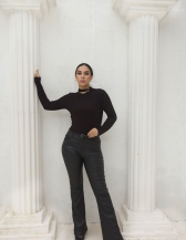 Blusa Gola Alta Siena - Preta