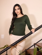 Blusa Modal Canoa - Militar