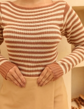 Blusa Listrada - Bege Novo