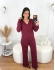 Conjunto Calça e Casaco Modal - Vinho