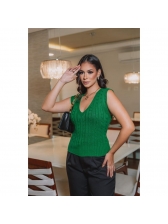 Colete Trança - Verde Bandeira