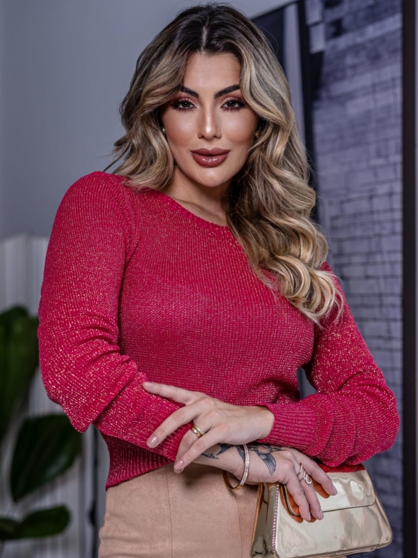 Cropped Lurex - Pink