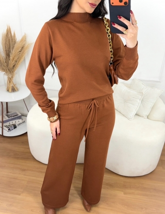 Conjunto Calça e Blusa Gola Alta