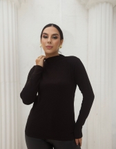 Blusa Básica Gola Alta - Preta