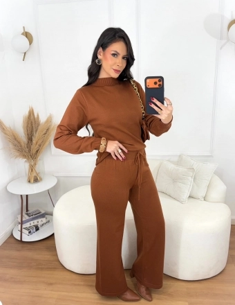 Conjunto Calça e Blusa Gola Alta