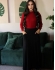 Cropped Gola Alta Trança - Vermelho