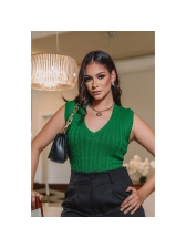 Colete Trança - Verde Bandeira