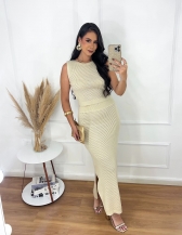 Conjunto Cropped e Saia - Areia