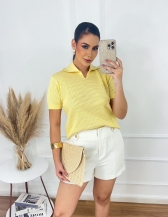 Blusa Polo - Amarelo Manteiga