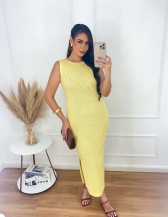 Vestido Canoa - Amarelo Manteiga