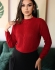 Cropped Gola Alta Trança - Vermelho