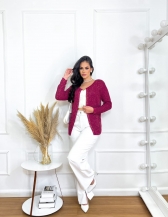 Casaco Pérola Com Brilho - Fuscia