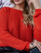Blusa Lurex Gola Canoa - Laranja