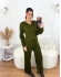 Conjunto Calça e Blusa Decote V - Militar