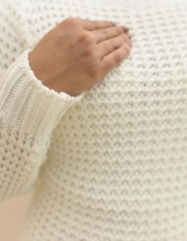 Blusa Pontão Gola Canelada - Off White