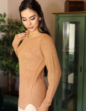 Blusa Pérola Bolinhas - Bege Novo