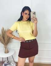 Blusa Lisa PB - Amarelo Manteiga