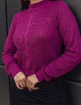 Cropped Gola Alta Trança - Fuscia