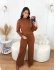 Conjunto Calça e Blusa Gola Alta - Caramelo