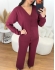 Conjunto Calça e Casaco Modal - Vinho