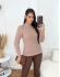 Blusa Mousse Gola Alta - Rose
