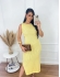 Vestido Canoa - Amarelo Manteiga