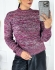 Blusa Mesclada Gola Alta - Cereja