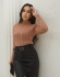 Blusa Gola Alta Trança - Bege Novo