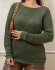 Blusa Lurex Gola Canoa - Verde Militar