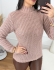 Blusa Mousse Gola Alta - Rose