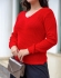 Blusa Pérola Decote V - Vermelho