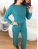 Conjunto Calça e Blusa Canoa Modal - Verde Petróleo