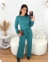 Conjunto Calça e Blusa Canoa Modal - Verde Petróleo